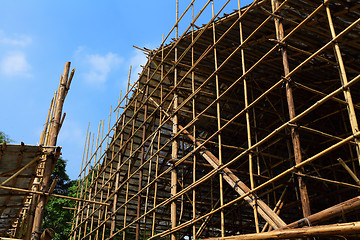 Image showing bamboo scaffolding