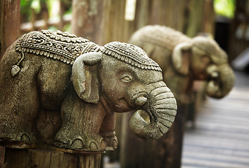 Image showing stone elephant statue