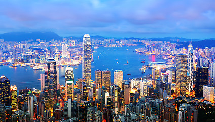 Image showing Hong Kong at night