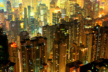 Image showing crowded residential building in night