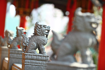 Image showing Chinese stone lions