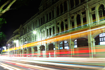 Image showing Singapore at night with traffic road