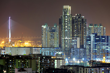 Image showing downtown in Hong Kong at night