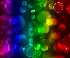 Image showing Colorful bokeh abstract light background