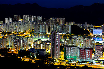 Image showing downtown in Hong Kong at night
