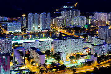 Image showing downtown in Hong Kong at night