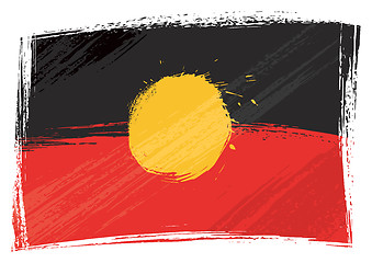 Image showing Grunge Aboriginal flag