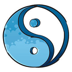 Image showing Artistic yin-yang symbol