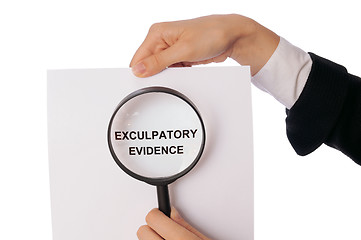 Image showing exculpatory evidence