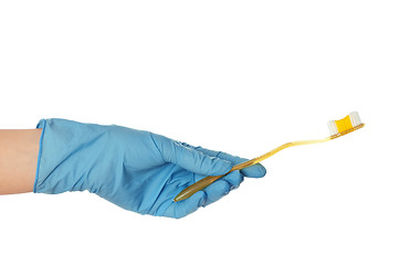 Image showing yellow toothbrush