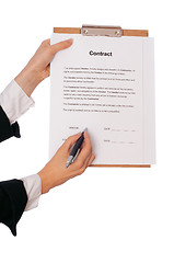 Image showing Signing of a contract