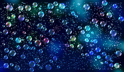 Image showing motion water drops in the rain