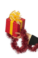 Image showing gift with yellow bow