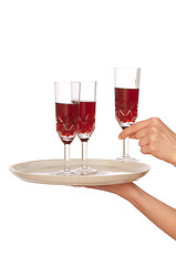 Image showing three glasses champagne