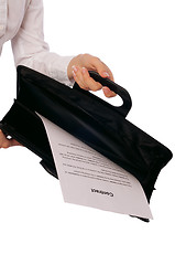 Image showing Suitcase with contracts