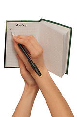 Image showing notes in the notebook