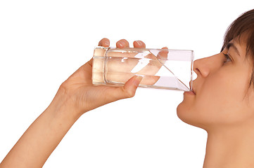 Image showing drinking mineral water