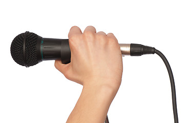 Image showing black microphone