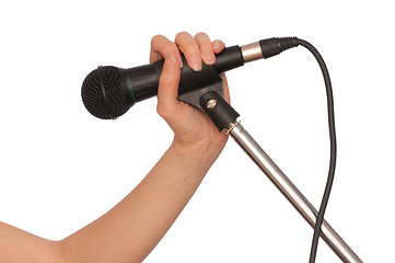 Image showing black microphone