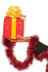 Image showing gift with yellow bow