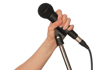 Image showing black microphone