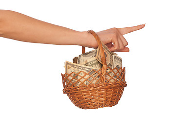 Image showing basket with money