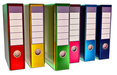 Image showing colored folders stores important documents