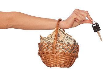 Image showing basket with money