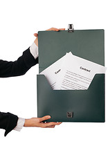 Image showing Suitcase with contracts