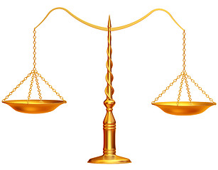 Image showing golden weight scales