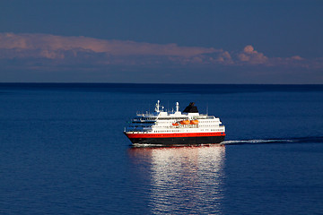 Image showing Cruise along Norwegian coast