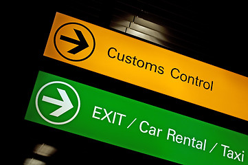 Image showing Customs control sign.