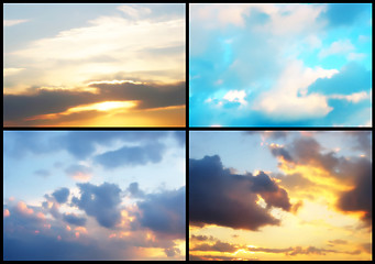 Image showing Collage of sky background