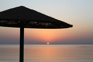 Image showing Beautiful sunrise on the beach 