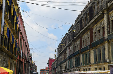 Image showing Mexico city old colonial buildings