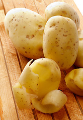 Image showing Raw Potato Full body and Slices