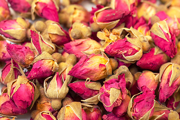Image showing Background of Heap Dried Rosebuds