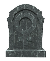 Image showing female symbol on gravestone