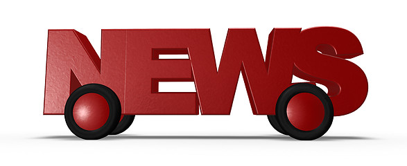 Image showing news on wheels