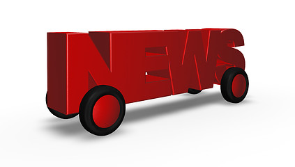 Image showing news on wheels