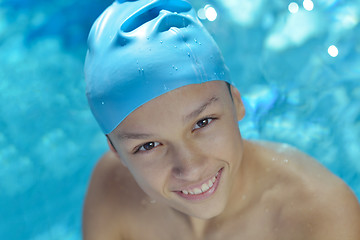Image showing happy child on swimming pool