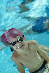 Image showing happy child on swimming pool