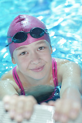 Image showing happy child on swimming pool