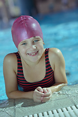 Image showing happy child on swimming pool