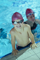 Image showing happy child on swimming pool