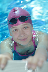 Image showing happy child on swimming pool