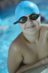 Image showing happy child on swimming pool