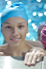 Image showing happy child on swimming pool