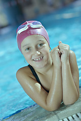 Image showing happy child on swimming pool