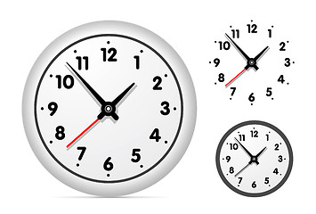 Image showing Clock on the white wall